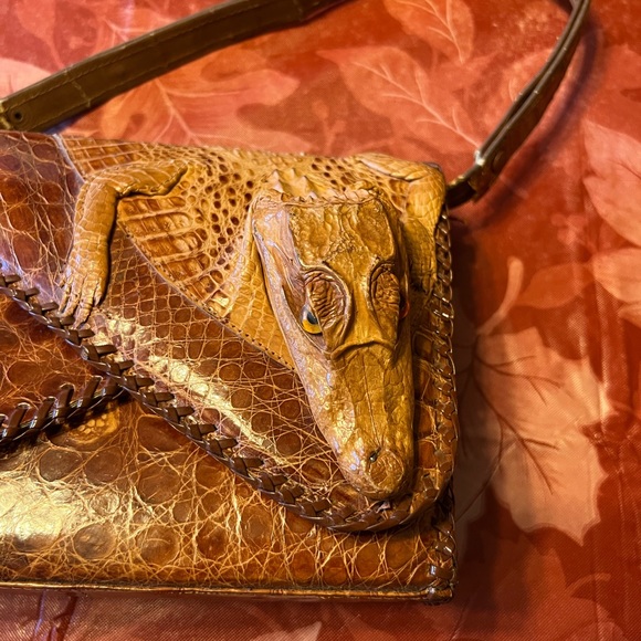 Genuine Alligator Purse from the 1950s - Picture 3 of 14